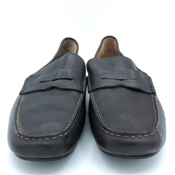 Born Soft Pebble Leather Driving Penny Loafer Dark Brown Comfort Shoe Size 11.5 - Picture 4 of 7